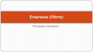 Empresas (Oferta)
Principales Indicadores

 