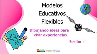 Modelos
Educativos
Flexibles
Dibujando ideas para
vivir experiencias
Sesión 4
 