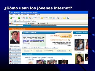¿Cómo usan los jóvenes internet?
 