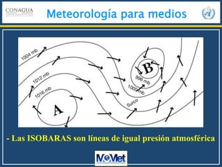 Meteorología para medios
- Las ISOBARAS son líneas de igual presión atmosférica
 