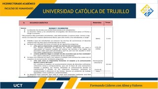 UNIVERSIDAD CATÓLICA DE TRUJILLO
FACULTAD DE HUMANIDADES
VICERRECTORADO ACADÉMICO
 