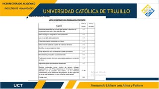 UNIVERSIDAD CATÓLICA DE TRUJILLO
FACULTAD DE HUMANIDADES
VICERRECTORADO ACADÉMICO
 