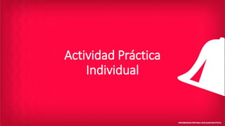 Actividad Práctica
Individual
 