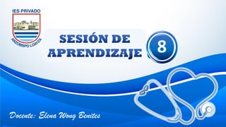 SESIÓN DE
APRENDIZAJE 01
Docente: Elena Wong Benites
SESIÓN DE
APRENDIZAJE 8
 