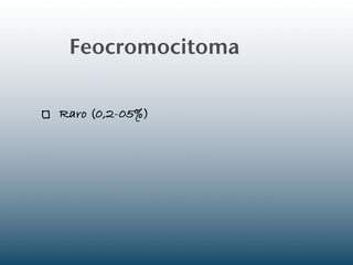 Feocromocitoma!

Raro (0,2-05%)
 