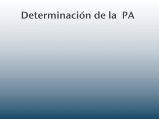 Determinación de la PA
 
