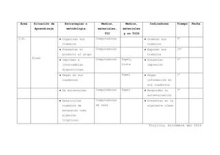 Sesión De Aprendizaje