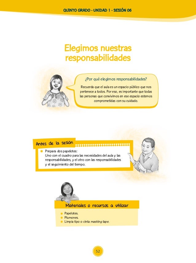 Sesión de Aprendizaje 06 de Unidad Didáctica 01 del Área de Personal