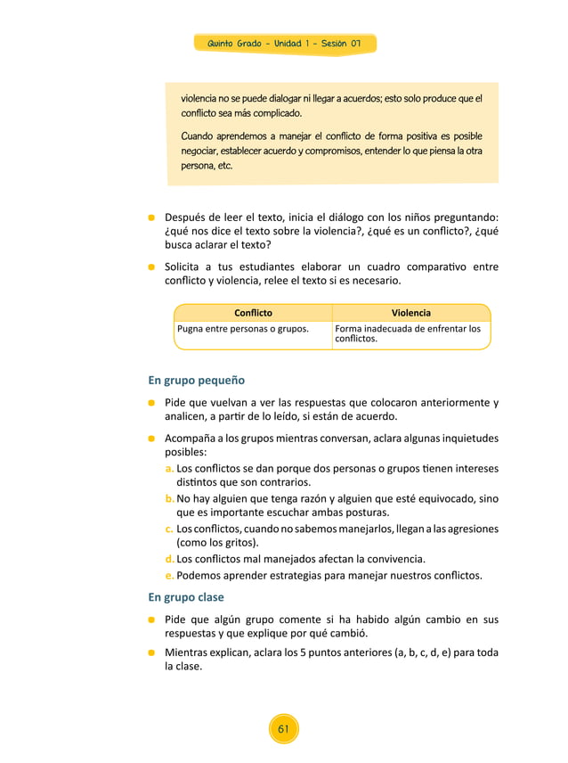 Sesión de Aprendizaje 07 de Unidad Didáctica 01 del Área de Personal