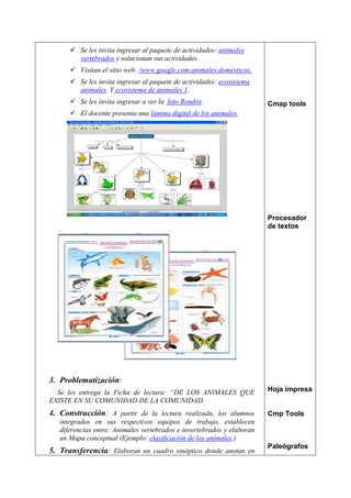 SesiòN De Aprendizaje De Los Animales