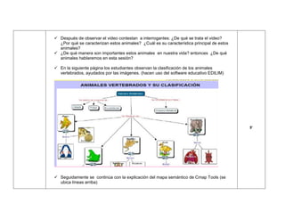 Sesión de clase vertebrados