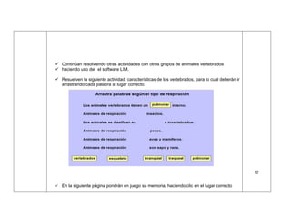 Sesión de clase vertebrados