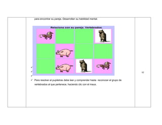 Sesión de clase vertebrados