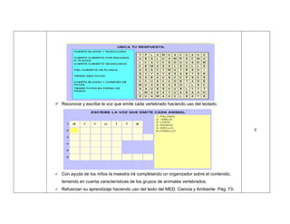 Sesión de clase vertebrados