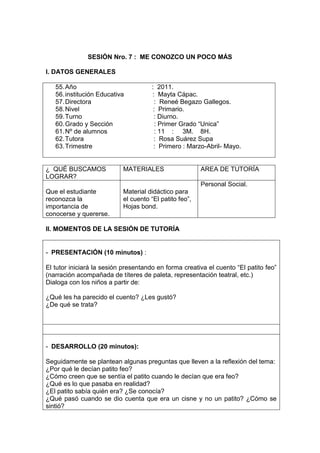 Sesiónes1.2, 3,4,5...de  Tutoría 