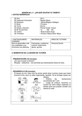 Sesiónes1.2, 3,4,5...de  Tutoría 