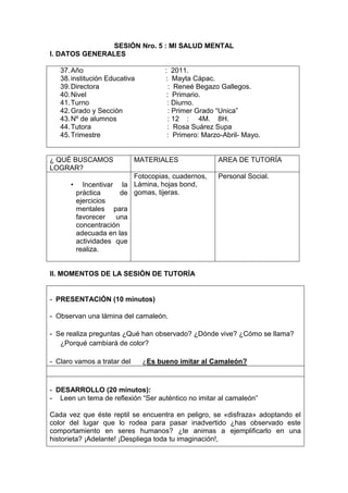 Sesiónes1.2, 3,4,5...de  Tutoría 