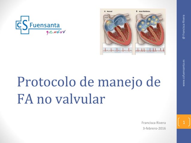 Protocolo De Manejo De Fibrilación Auricular No Valvular