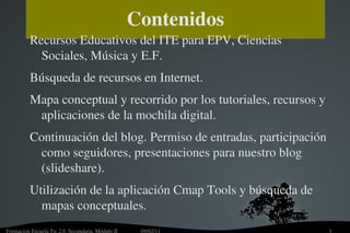 sesión: el blog, slideshare, progresos, dificultades dudas.