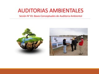 AUDITORIAS AMBIENTALES
Sesión N° 01: Bases Conceptuales de Auditoria Ambiental
 