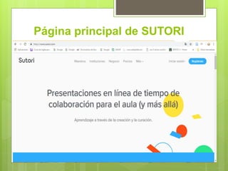 Página principal de SUTORI
 