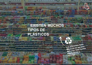 Cuenta la
Ciencia.
lástico
!
¡Alerta
P
EXISTEN MUCHOS
TIPOS DE
PLÁSTICOS
 