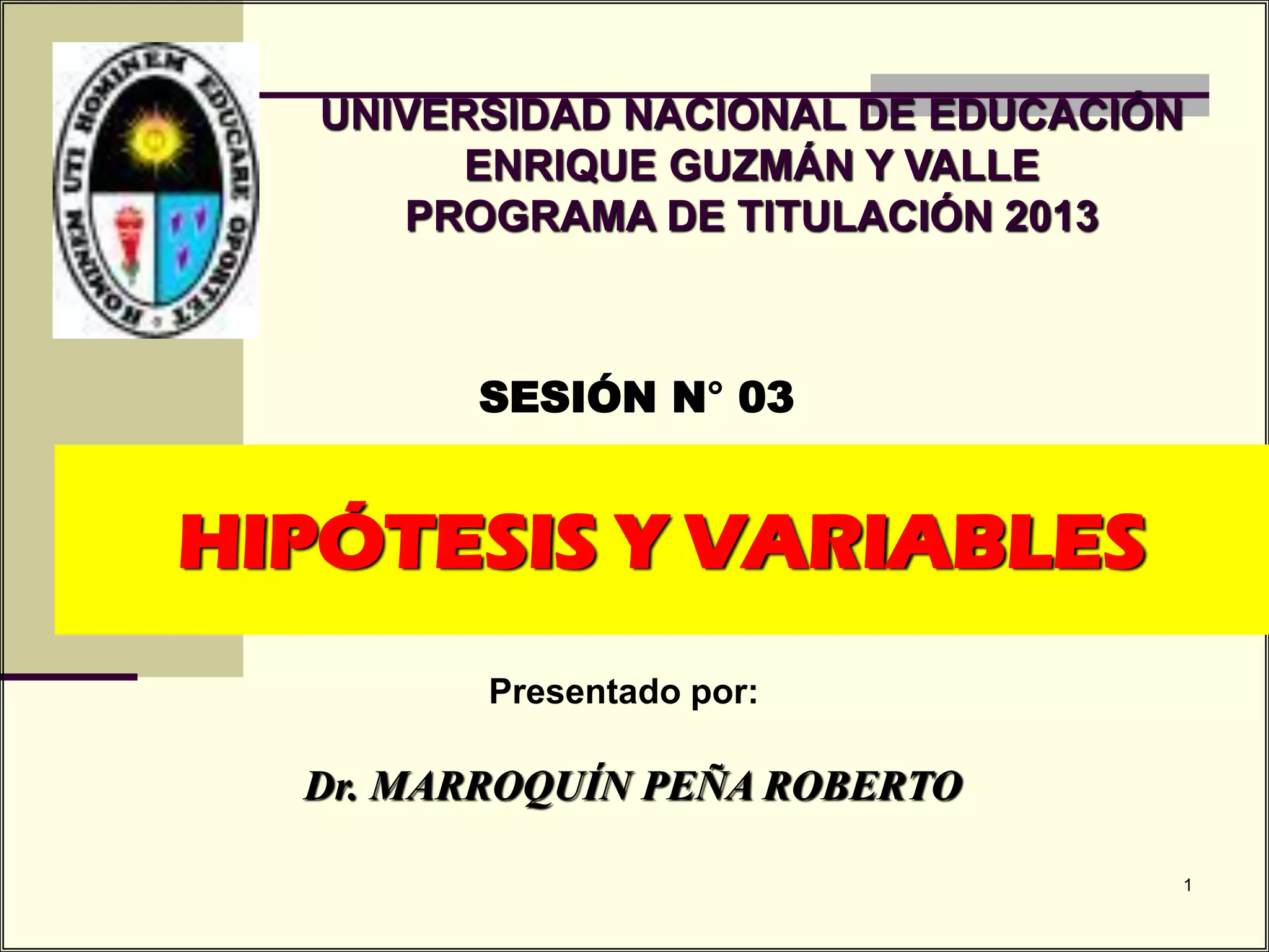 Sesion 3-hipotesis y variables | PDF