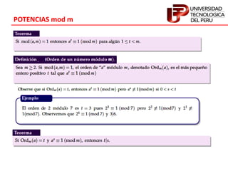 POTENCIAS mod m
 