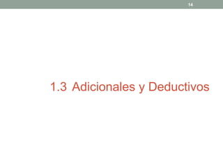 14

1.3 Adicionales y Deductivos

 