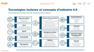 @RamonCosta
Industria 4.0
http://www.accio.gencat.cat/web/.content/bancconeixement/documents/informes_sectorials/industria40-catalunya.pdf
 