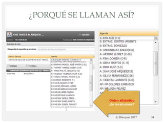 ¿PORQUÉ SE LLAMAN ASÍ?
JJ Blanquer 2017 34
Orden alfabético
¿lo revaluamos?
 