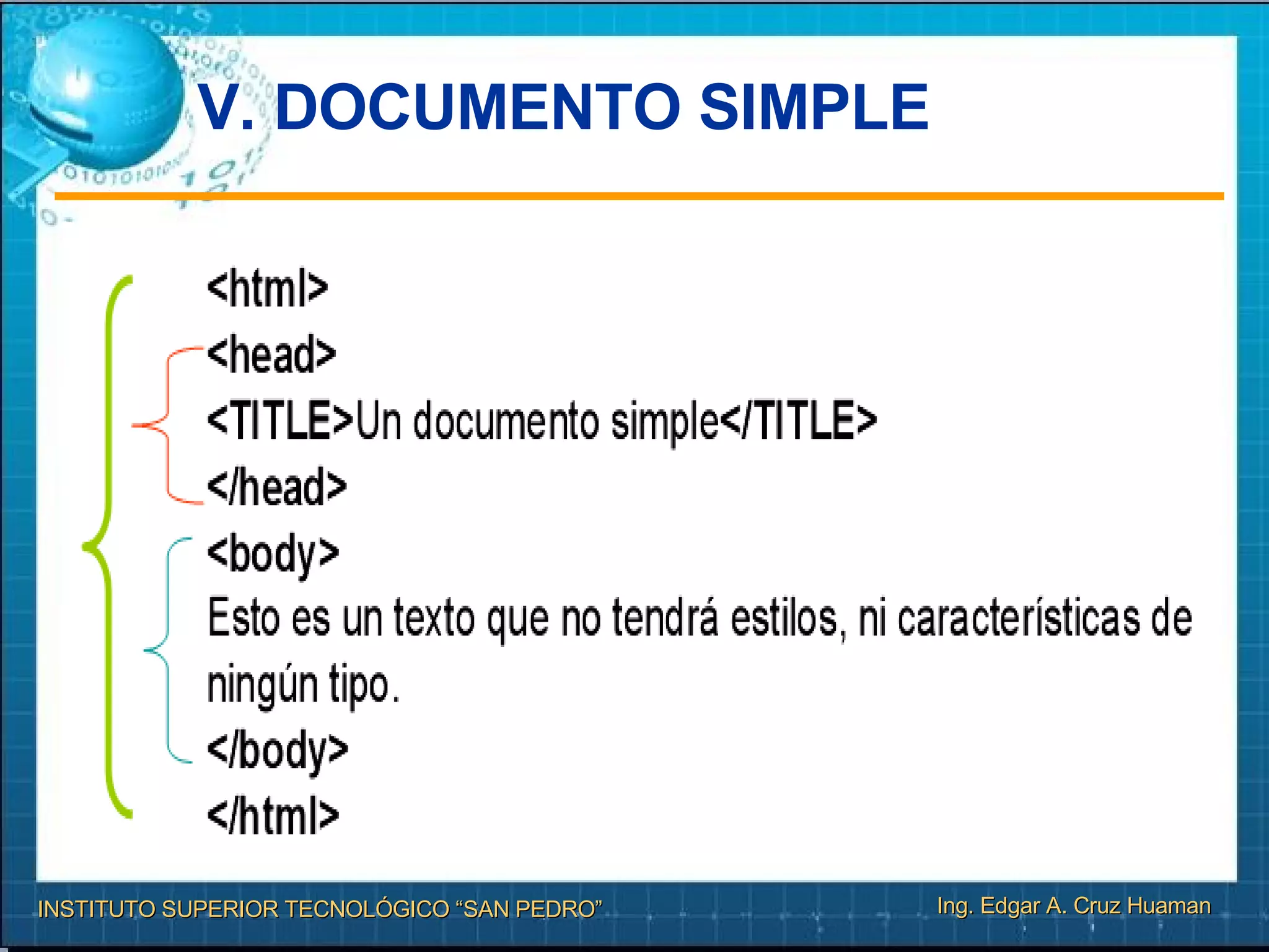 V. DOCUMENTO SIMPLE