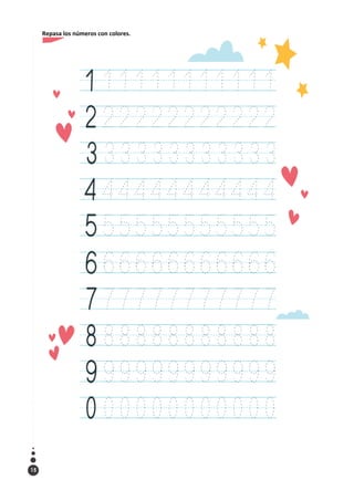 15
Repasa los números con colores.
 