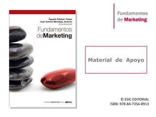Capítulo
1 Material de Apoyo
Fundamentos
de Marketing
© ESIC EDITORIAL
ISBN: 978-84-7356-8913
 