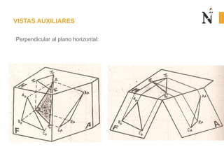 VISTAS AUXILIARES
Perpendicular al plano horizontal:

 