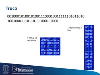 Transmisión a distancia a través de señales eléctricas, inventado por Samuel F.B. Morse  1820.A  . -                      L  . - . .               W   . - -                  8     - -  - . .  B  - . . .                  M  - -                  X    - . . -                9    - - - - .C  - . - .                  N  - .                   Y   - . - -                0    - - - - -D  - . .                    O  - - -                Z    - - . .                .     . - . - . -E  .                         P  . - - .               1   . - - - -              ,     - - . . - -F  . . - .                   Q  - - . -              2   . . - - -              ?    . . - - . . G  - - .                    R  . - .                 3   . . . - -              AR . - . - .H  . . . .                   S  . . .                 4   . . . . -               SK . . . - . -I   . .                       T  -                     5   . . . . .               BT - . . . -J   . - - -                  U  . . -                6   - . . . . K  - . -                    V  . . . -               7   - - . . .  AR= Fin de mensaje     SK= Fin transmisión     BT=Bien recibido