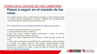 ETAPAS EN EL ESTUDIO DE UNA CARRETERA
 