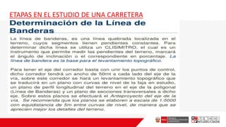 ETAPAS EN EL ESTUDIO DE UNA CARRETERA
 