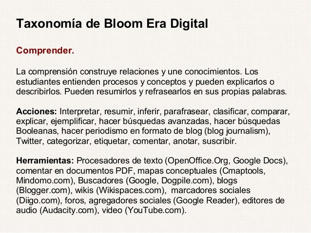 Taxonomia De Bloom Para La Era Digital Pdf