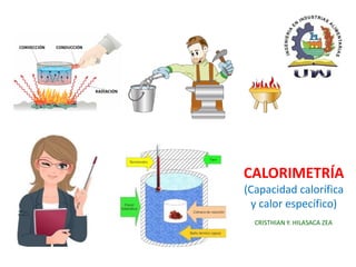 CALORIMETRÍA
(Capacidad calorífica
y calor específico)
CRISTHIAN Y. HILASACA ZEA
 