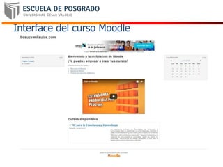 Interface del curso Moodle
 