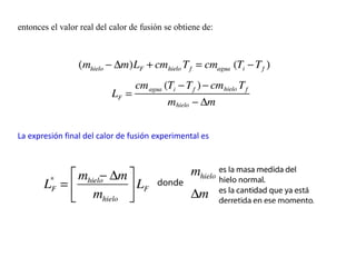 Calor latente de fusion | PDF