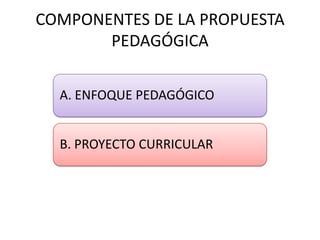 En ella se plasma nuestro enfoque (la forma cómo concebimos a la escuela).