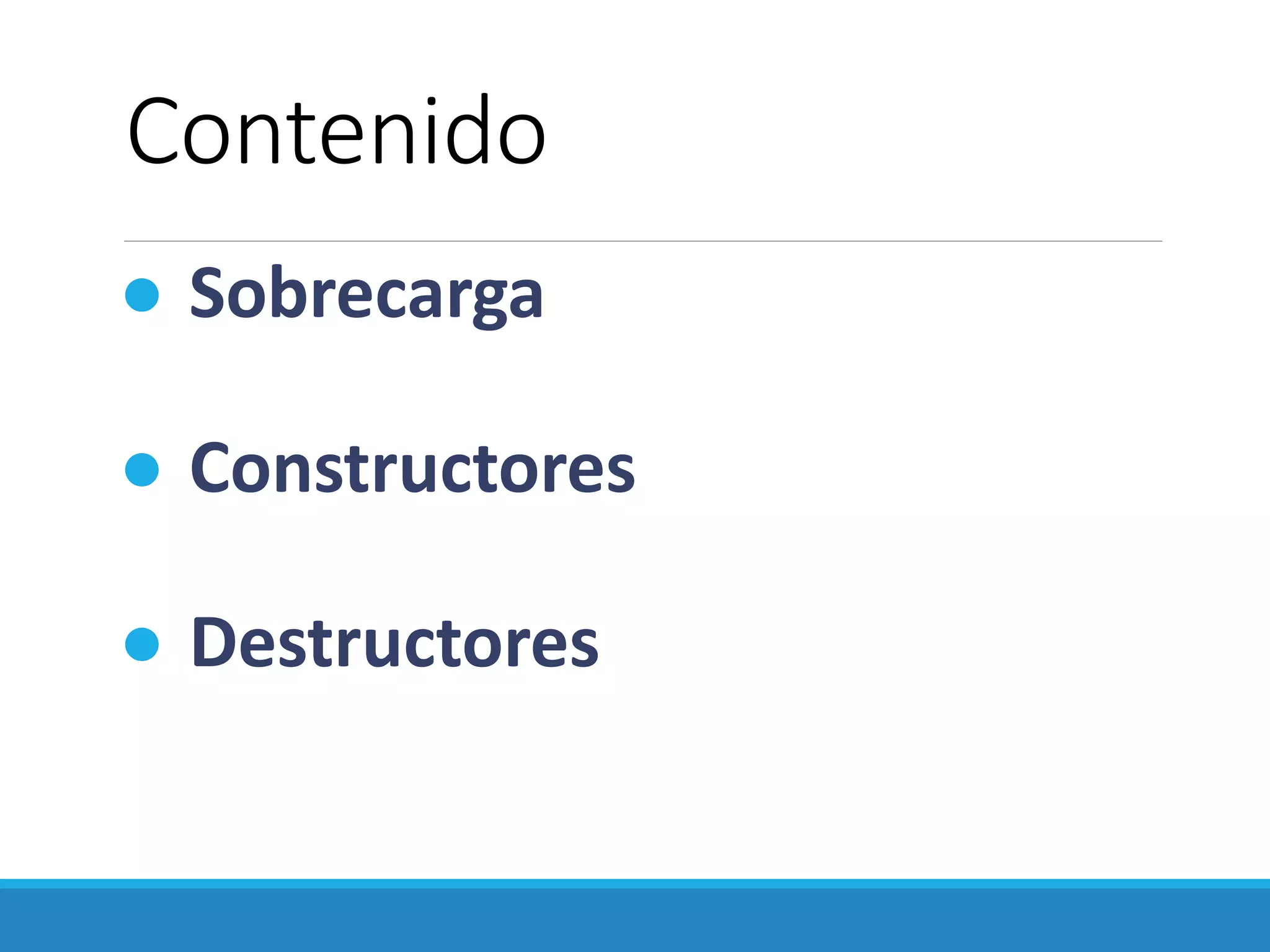 Programación Orientada a Objetos - constructores y destructores | PPTX