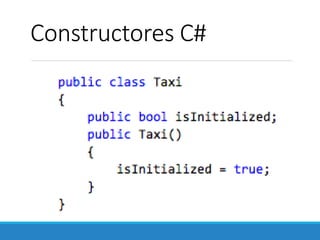 Programación Orientada a Objetos - constructores y destructores | PPTX