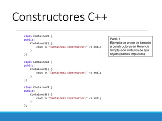 Programación Orientada a Objetos - constructores y destructores | PPTX