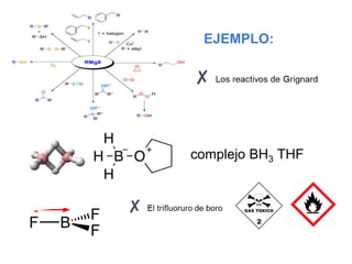 EJEMPLO:
complejo BH3 THF
 