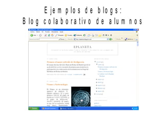¿ QUÉ ES UN BLOG ? Un  blog ,  weblog  o  bitácora  es el nombre con el que se conoce un determinado formato de  páginas  web periódicamente actualizado que recopila cronológicamente textos o artículos ( llamados posts o posteos ) de uno o varios autores, ordenados secuencialmente en orden de fecha.  (  log en inglés = diario  ) También es un: Recurso educativo. 