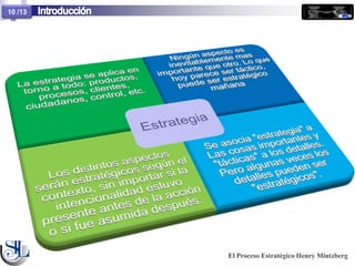 10 /13




         El Proceso Estratégico Henry Mintzberg
 