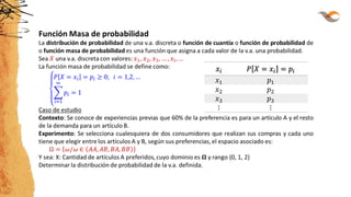 𝑥𝑖 𝑃 𝑋 = 𝑥𝑖 = 𝑝𝑖
𝑥1 𝑝1
𝑥2 𝑝2
𝑥3 𝑝3
⋮ ⋮
 